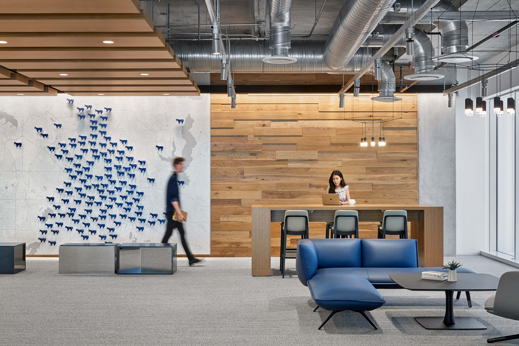 Custom corporate interior and branded workplace