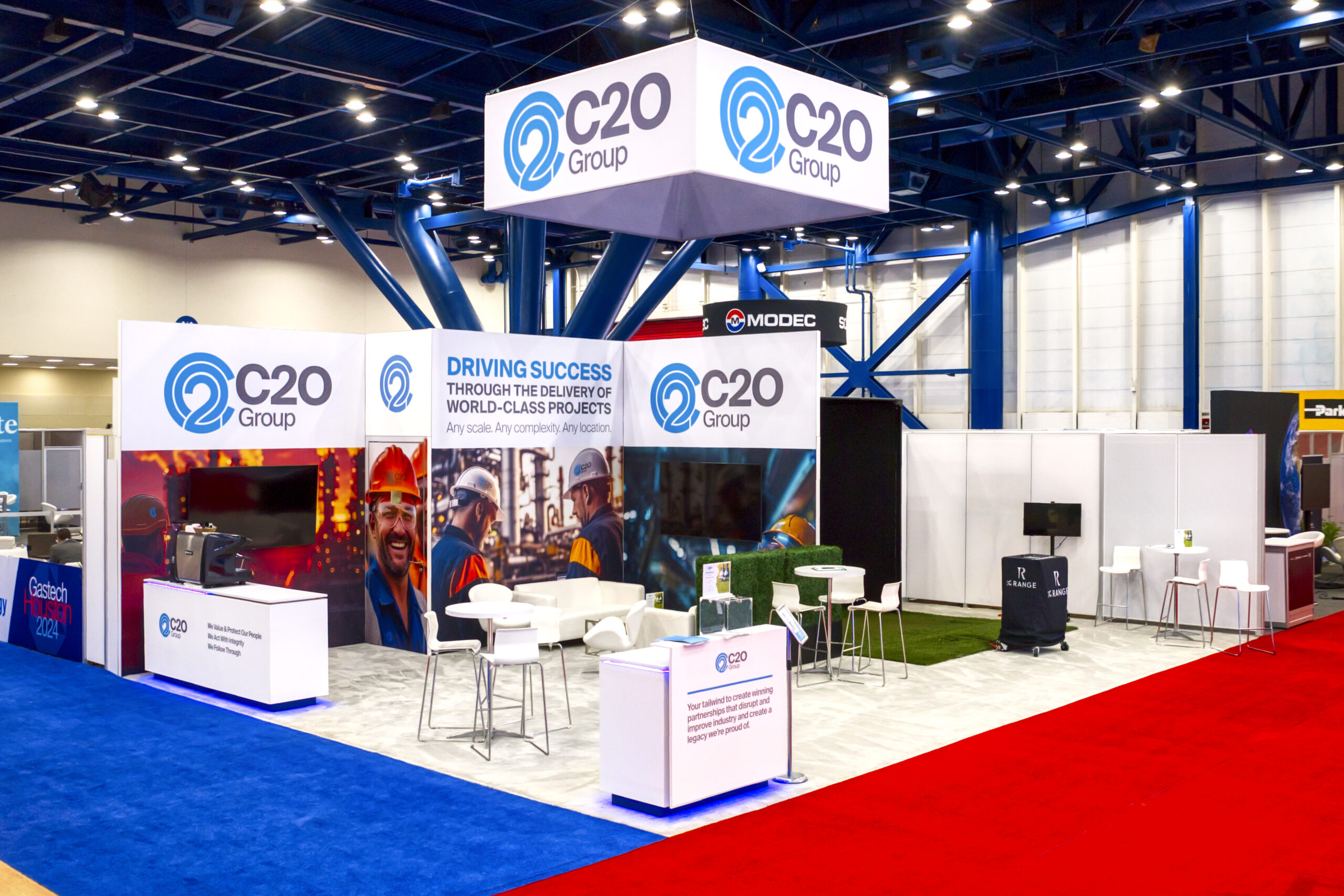 Custom branded trade show exhibit rental