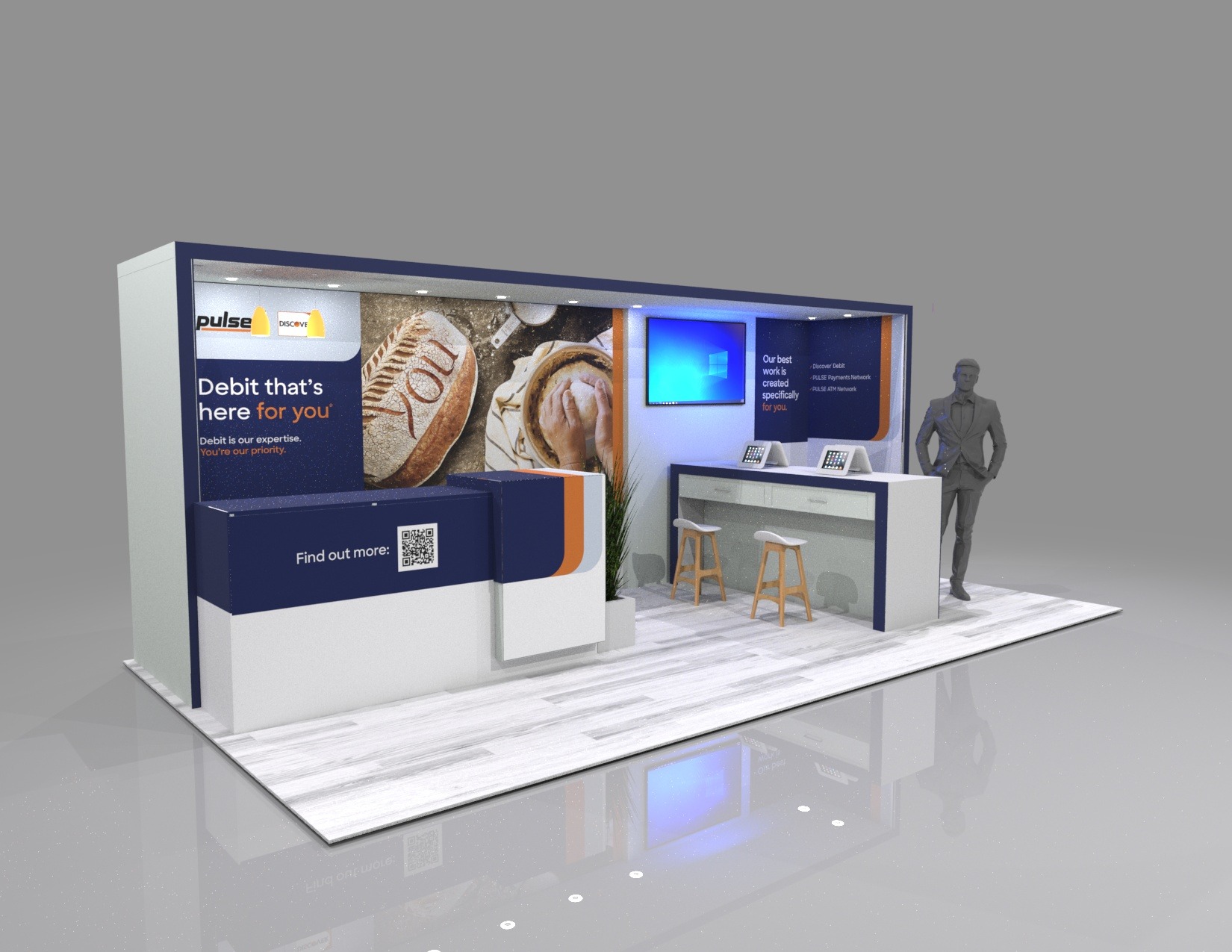 10 by 20 Pulse trade show display