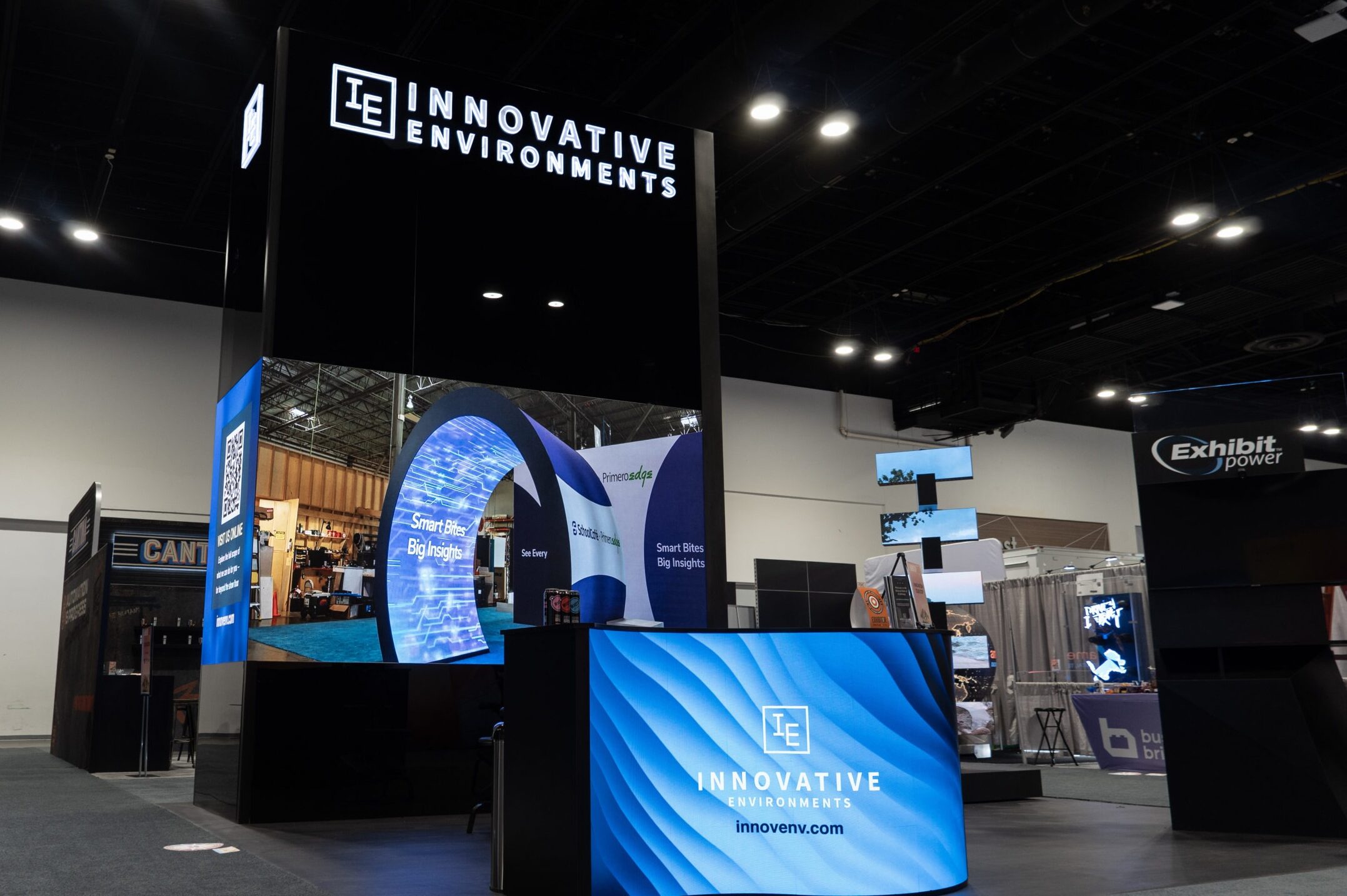 Custom rental trade show exhibit on the show floor