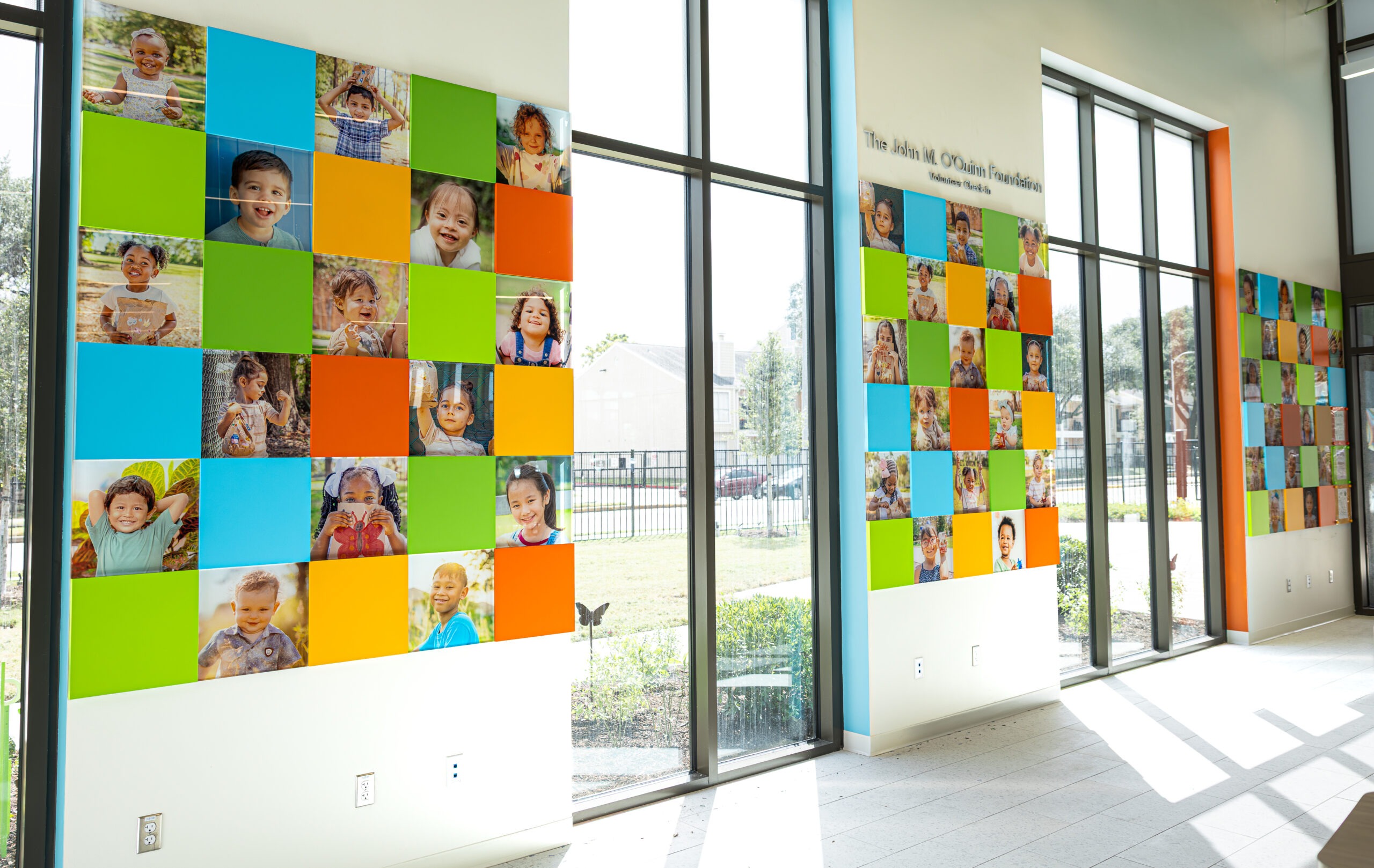 Colorful Kids' Meals facility graphics designed for volunteers, families and visitors