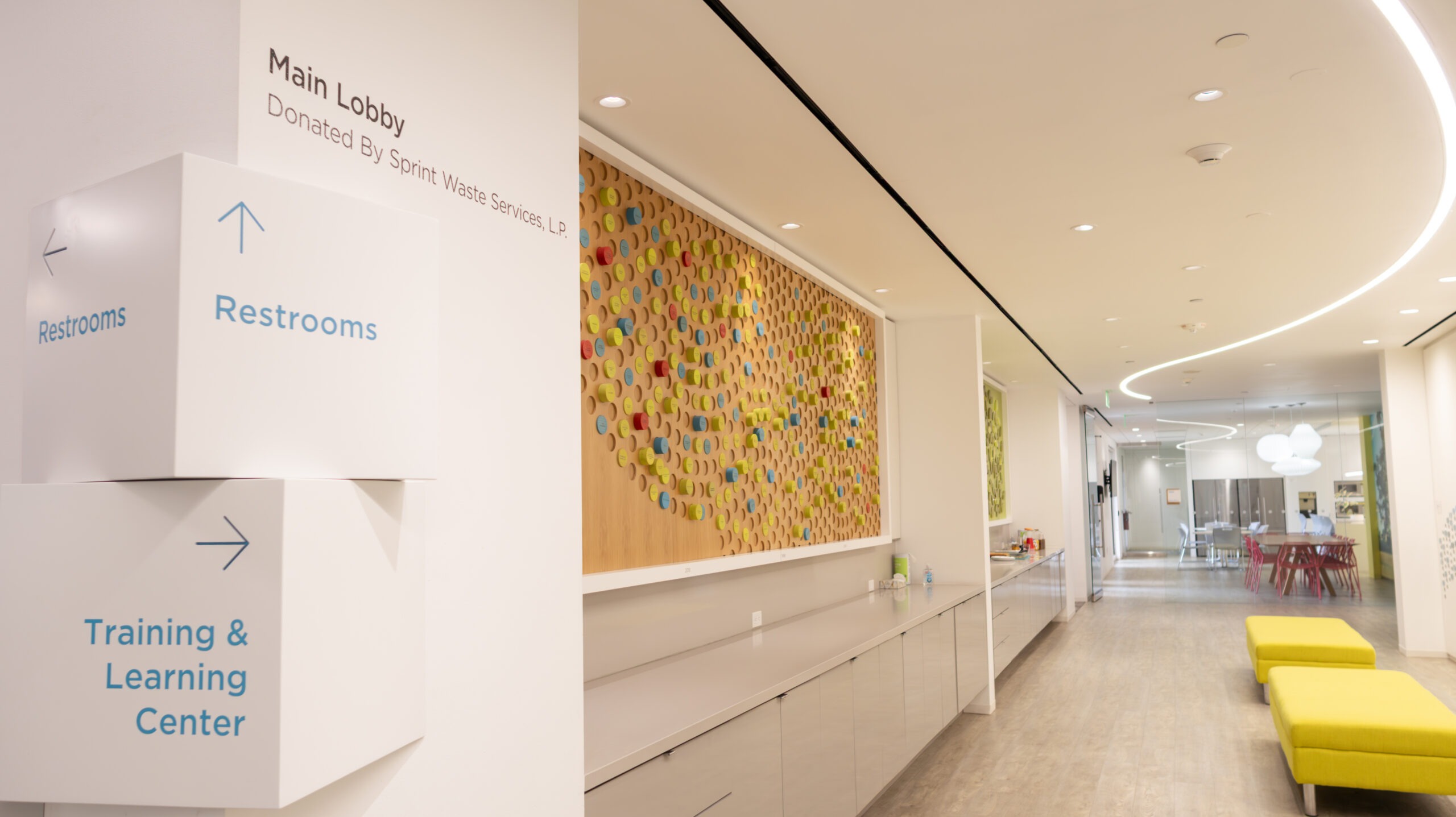 Corporate signage and branded environmental design