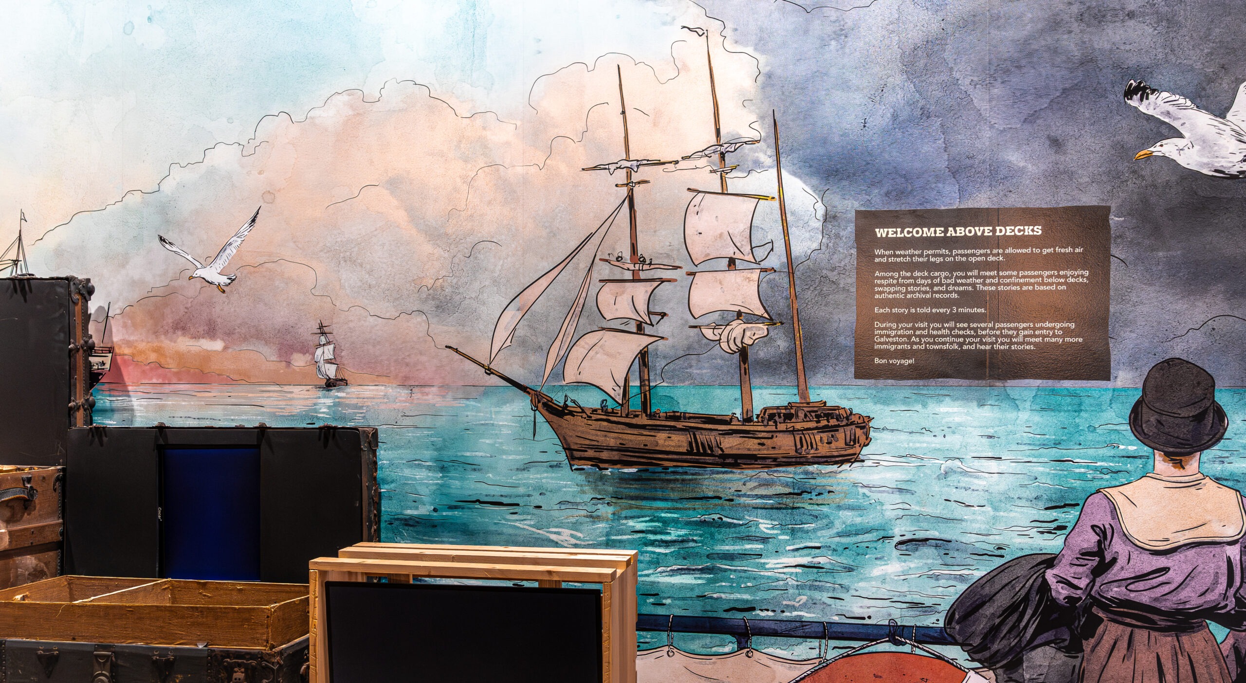 Interactive tactile display components for a museum education environment