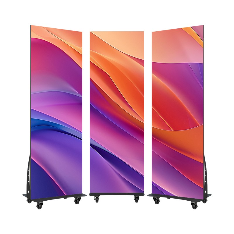 Freestanding LED poster display for trade show exhibits